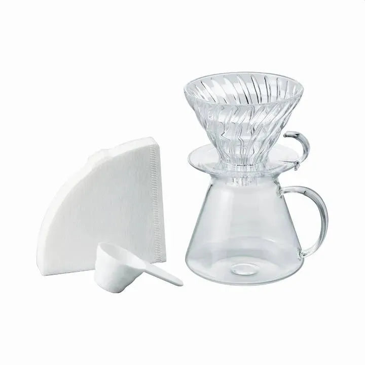 Simply Hario V60 Glass Brewing Kit Falcon Coffee Roasters