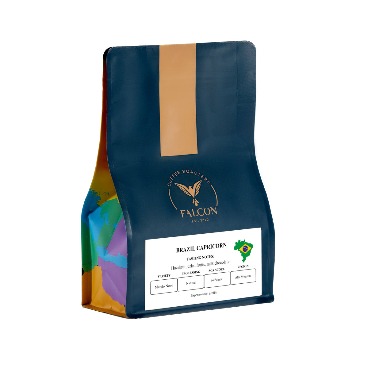 Brazil Capricorn Espresso 250g coffee bag – Natural process, Alta Mogiana, Falcon Coffee Roasters