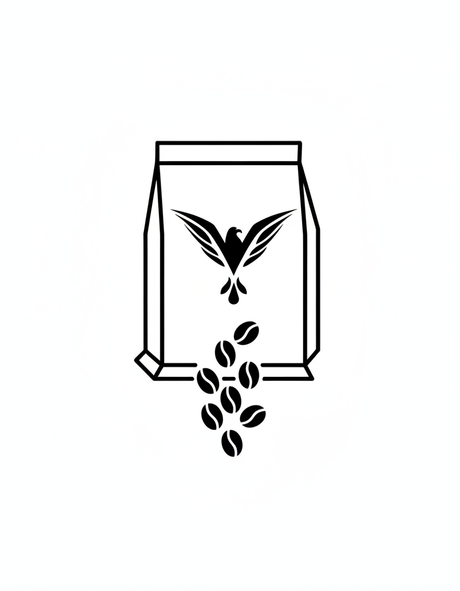 Coffee Bag with Spilling Beans